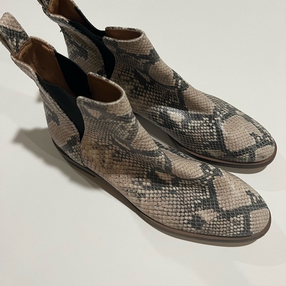 Lucky brand, Chelsea, bootie animal print reptile, leather,  NWOT Sz 8 - Picture 1 of 5